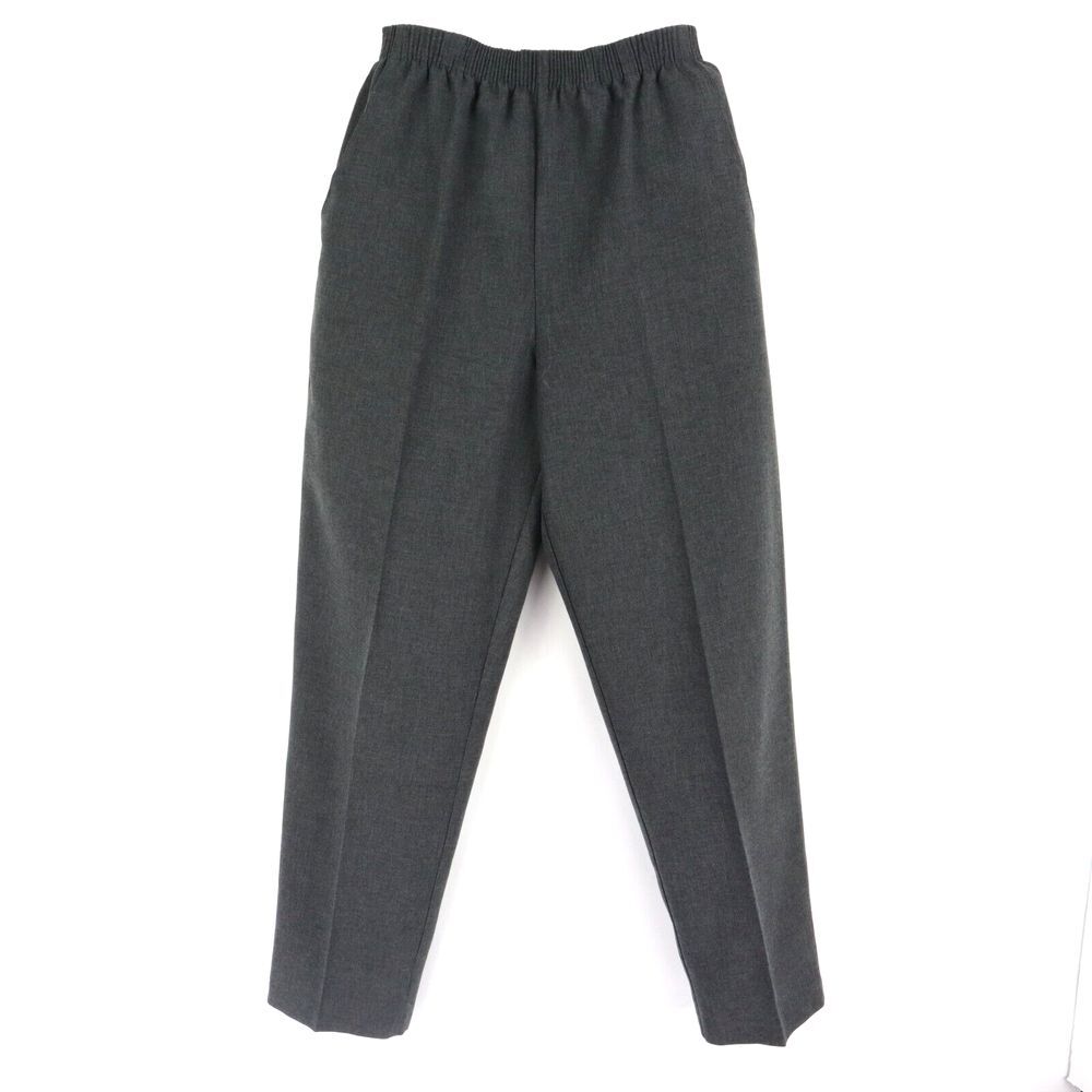 Briggs New York Stretch Waist Dress Pants High Rise Womens Size 28 Gray Pockets